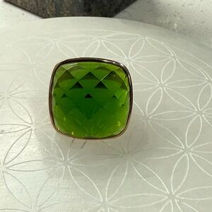 Size 7.5 14k over sterling silver Peridot stone ring